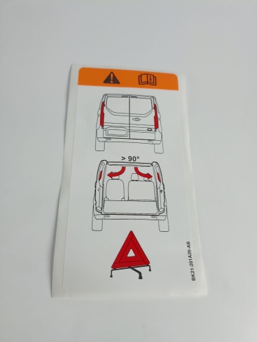 KALKOMANIA NAKLEJKA OSTRZEGAWCZA TRANSIT BK21-201A26-AB 1869890