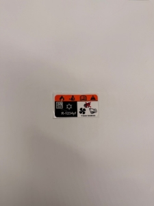 NALEPKA KLIMATYZACJI R-1234YF FIESTA FOCUS MONDEO S-MAX/GALAXY GU5A-19A688-BA 2143948